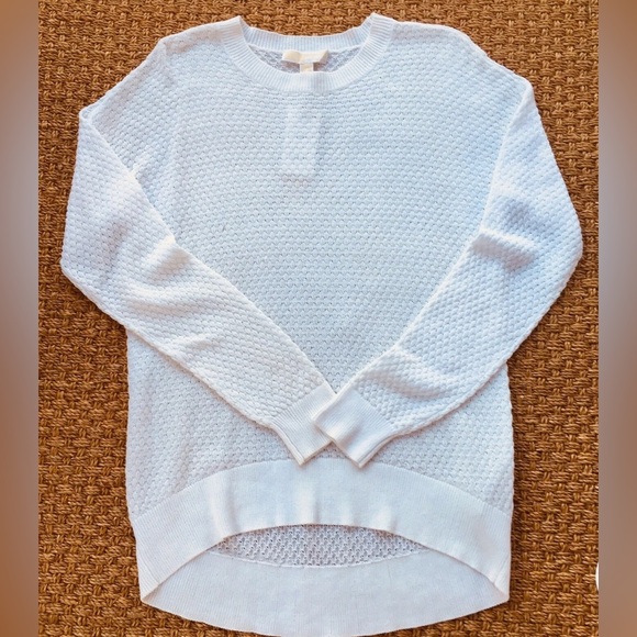 UEC Michael Kors Size M Knit Sweater Long Sleeve Crew Neck Honeycomb Waffle - Picture 1 of 11